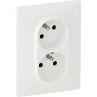 Legrand VALENA LIFE Doppelsteckdose mit/mit Jalousien /Monoblock / weiß 753186