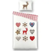 Byrklund Renforcé Bettwäsche 2 teilig Bettbezug 135 x 200 cm Kopfkissenbezug 80 x 80 cm Lillehammer 1203196 Off-white