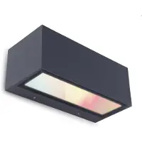 Lutec Gemini LED Aussenwandleuchte 2fach 2700-6500 K dimmbar 13W RGB+CCT IP54 Anthrazit