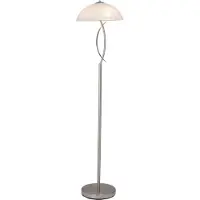 Brilliant Standleuchte Boston | dekorative Standleuchte | Glas/Metall | eisen/weiß | Fußschalter | 2x E14 max. 40 W