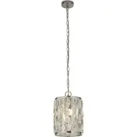 Searchlight Hängeleuchte Bijou, Schirm mit Kristallen, Ø 22 cm, chrom