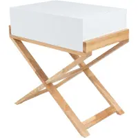 Kayoom Schrankmodule "Schränkchen Valerie 410, modernes Möbelstück mit Stauraum", weiß (weiß, natural), B:56cm H:76cm T:34cm, Schränke, Schrankmodule, Ausgefallenes Design, vielfältig einsetzbar.
