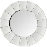Decorationable | Wandspiegel Amun Silberfarben Glas 60x60x4 cm | NADUVI