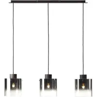 Brilliant Pendelleuchte, 3-flammig Beth braun IP20 E27 60 Watt dimmbar g. f. Normallampe