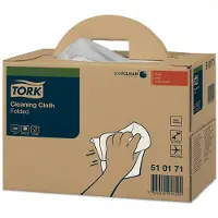 Tork Premium 510 Arbeitstuch, 1-lagig, weiß, 39 x 43 cm, Schachtel mit 300 Blatt, praktische Schachtel