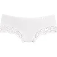 LASCANA Panty "Aurora", Damen, Gr. 36/38, beige (creme), Spitze, Obermaterial: 86% Polyamid, 14% Elasthan, körpernah, Unterhosen Panty, mit edlem Spitzeneinsatz an den Beinausschnitten