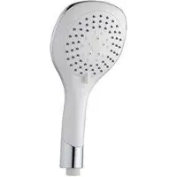 Aloni Bianco Handbrause Duschkopf Kunststoff Chrom Weiß 5 Strahlarten und Anti-Kalk-Düsen 1/2 Zoll