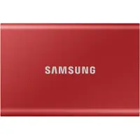 Samsung Portable SSD T7, 500 GB, USB Typ-C, 3.2 Gen 2 (3.1 Gen 2), 1050 MB/s, Passwortschutz, Rot