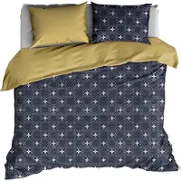 De Witte Lietaer bettbezug Alice260 x 220 cm Baumwolle marineblau