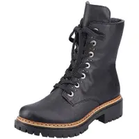 Rieker Combat Boots Damen Kunstleder Schwarz Größe: 43