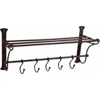 Ambiente Haus Eisen Garderobe Regal mit Haken - Braun | Gr.: onesize