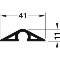 Hager SL1104007030 Aufbodenkanal für eine Leitung NYM 3x2,5mm2 aus PVC SL 11x40mm steingrau - 2 Meter