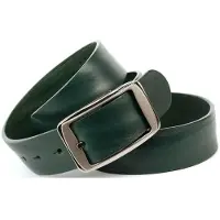 Anthoni Crown Ledergürtel , Damen, Gr. 85, grün, Leder, unifarben, Gürtel Ledergürtel, pflanzlich gegerbtes Leder