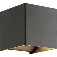 Dyberg Larsen Außenwandleuchte, Wandlampe außen Metall, Außenlampe, Wandleuchte LED, Außenlampe, Außenbeleuchtung, Venus schwarz