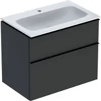 Geberit Möbel-Waschtischset iCon 75x63x48cm, we., Ko/Fr/Gr lava matt