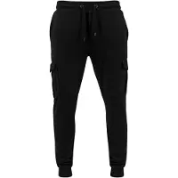 Urban Classics - FITTED Cargo Sweatpants caviar - S