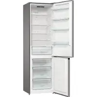 Gorenje NRK6202ES4 Kühl-Gefrier-Kombination, 331 l, SN-T, 9 kg/24h, E, Fresh Zone Fach, Grau, Metallisch