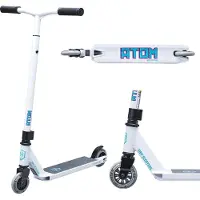 Centrano Stunt Scooter Atom Weiß für Anfänger, Gesamthöhe 75,5 cm, Deck 48 x 10,1 cm
