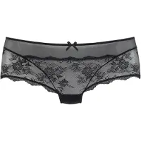 LASCANA Panty "aus transparenter Spitze", Damen, Gr. 40/42, schwarz, Obermaterial: 90% Polyamid, 10% Elasthan, figurbetont, Unterhosen Panty, sexy Unterwäsche, sexy Dessous, Reizwäsche Damen