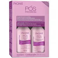 INOAR Pos Progress Set für das Haar nach Keratin-Glättung und Nanoplastik 2x250 ml