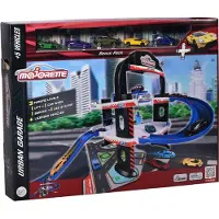 Majorette Städtische Garage + 5 Autos Lamborghini Audi Ford Renault Jeep