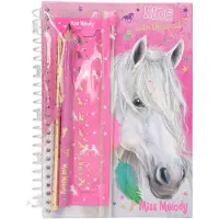 Depesche Miss Melody Notizblock mit Stift und Gummilineal