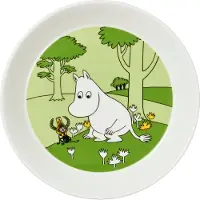 Muumi plate 19cm Moomintroll grassgreen 1027441