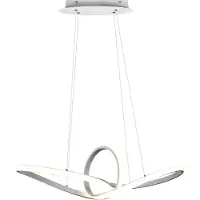 TRIO REALITY LEUCHTEN LED Pendelleuchte "SANSA", weiß, 1, H: 150cm, 1 Stk., Leuchten, über Wandschalter dimmbar, 4000K, 3300 Lm, Abhängung 150cm, LED Pendelleuchte