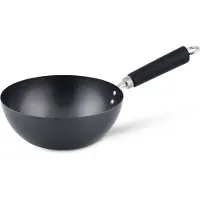 Ek Bielefeld Kinderland/Spielwaren Excellence Antihaft Kohlenstoffstahl Wok mit Phenolharz-Griff, 20 cm schwarz