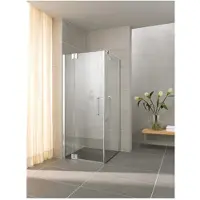 Kermi Pendeltür PASA XP 1WR 09018, PX1WR090181PK, Farbe: Silber Mattglanz Echtglas klar Clean