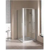 Kermi Schwingtür IBIZA 2000 STW 09020, I2STW090202AK, Farbe: Weiß Echtglas klar