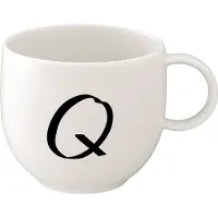 Villeroy & Boch Becher "Kaffeebecher Letters 330 ml weiß", weiß, Porzellan, Trinkgefäße, Becher