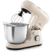 Klarstein Knetmaschine Küchenmaschine zum Backen, 1300W Teigmaschine Klein, 6 Stufen, Schneebesen Rühr- & Knethaken, 5L Schüssel, Planetenrührwerk, Rührmaschine mit Mixer, Küchenmaschinen für Brotteig