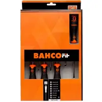 Bahco Phillipsfit Slotted With Rubber Handle Schraubendreher-set 8 Einheiten