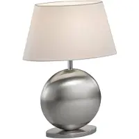 BANKAMP Asolo Tischleuchte, weiß/nickel, Höhe 41cm
