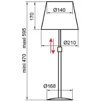 Aluminor Store Tischlampe, alu/schwarz