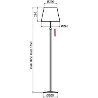 Aluminor Store Stehlampe, chrom/schwarz