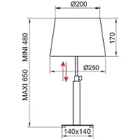 Aluminor Quatro Up Tischlampe eiche hell/chrom