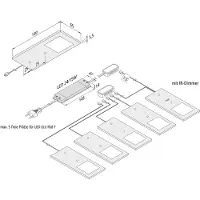 Hera LED-Unterbaulampe Eco-Pad F 5x-Set 4.000K alu