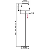Aluminor Store Stehlampe, chrom/weiß