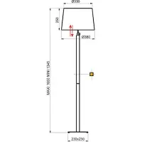 Aluminor Quatro Up Stehlampe ebenholz/chrom