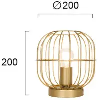 VIOKEF Tischleuchte Zenith in Käfigform, gold