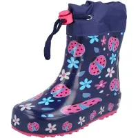 Beck Mädchen Glückskäfer Warm Gummistiefel, Blau, 22 EU