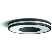 Philips Hue White ambience Being Deckenleuchte schwarz + Dimmschalter, Intelligente Deckenbeleuchtung, Bluetooth/Zigbee, Schwarz, LED, Metall, Kunststoff, Nicht austauschbare(s) Leuchtmittel