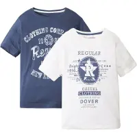 Bonprix T-Shirt Packung, 2er, 2 Stk. bequeme Passform, Kurzarm-Design, aus reiner Baumwolle
