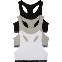 Bonprix Bustier , Jungen, Gr. 140/146, N-Gr, schwarz (schwarz, weiß, hellgrau meliert), Obermaterial: 95% Baumwolle, 5% Elasthan, BHs Bustier, mit breiten Trägern, mit breitem Gummiband unter der Brust