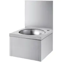 Delabie Waschtisch SXS o. Armatur mit Rückwand Edst. 1.4301 satiniert