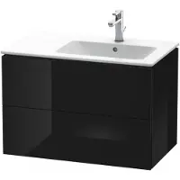 Duravit Waschtischunterbau L-CUBE 550x820x481mm Be re schwarz hochglanz