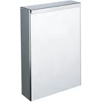 Delabie Abfallbehälter re-eckig W.-Mont. Flach 4, 5l Edst. hgl.