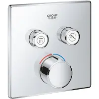 GROHE Unterputzmischer SmartControl eckig fms 2 Absperrventile chrom, 29148000